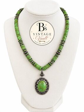 Piñon Designs Gaspeite and Sterling Silver Necklace
